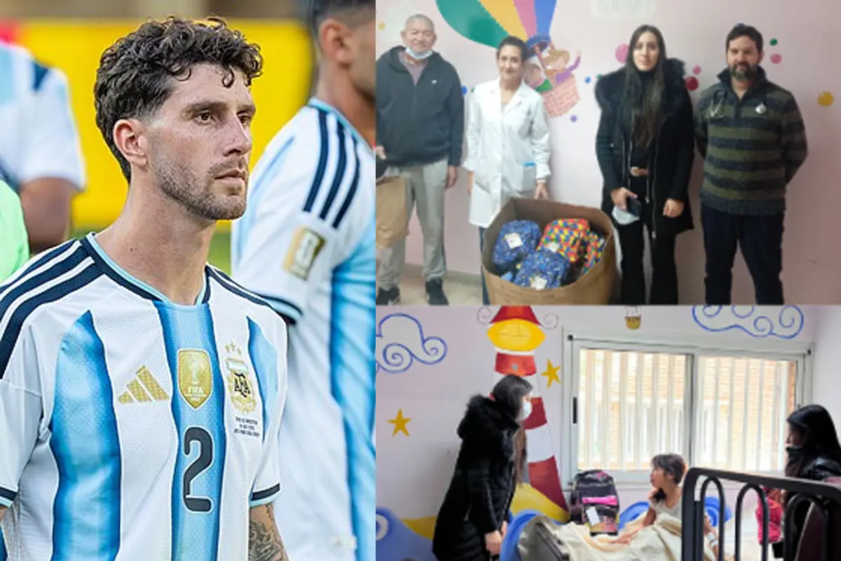 Marcos Senesi tuvo un gesto solidario con los niños internados en el Hospital Masvernat
