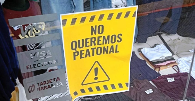 Rechazo de los comerciantes: la ampliación de la peatonal quedó en pausa