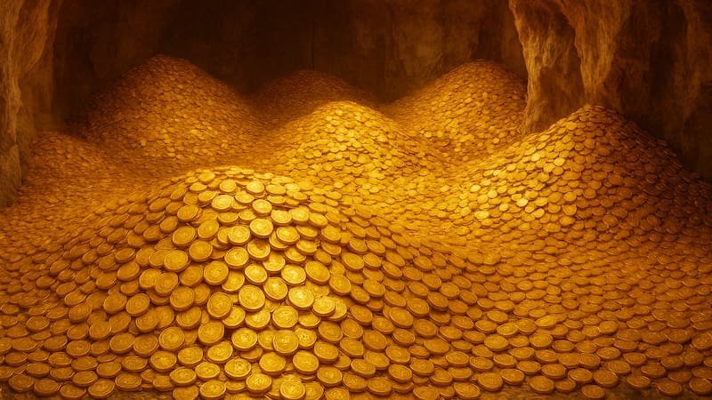 Hallan un tesoro monumental de 1.000 toneladas de monedas de oro y sorprende al mundo